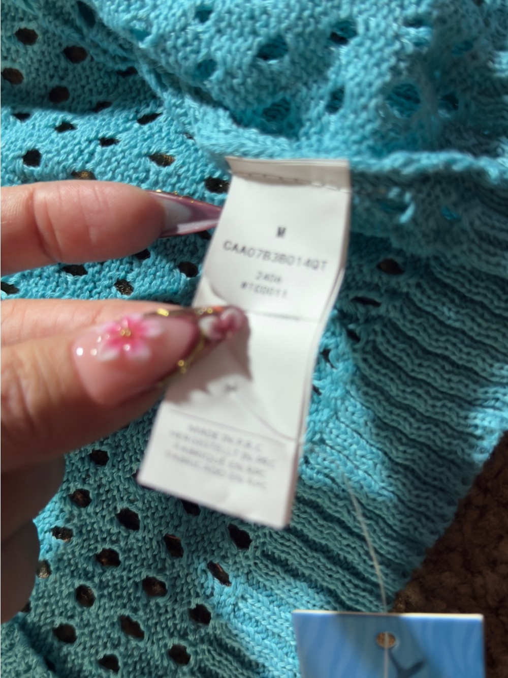 Cupshe Turquoise Blue Crochet Swim Coverup - Picture 7 of 8
